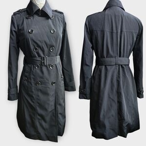 London Fog Women's Double Breasted Belted Trench Coat, Liner, Size: S